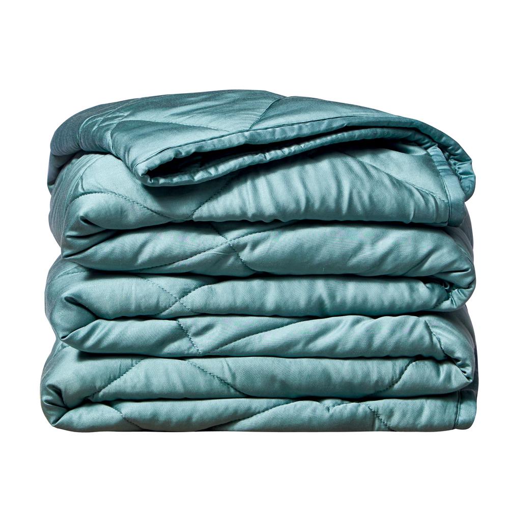 Rejuve Hunter Green Velvet to Sherpa Reverse 48 in. x 72 in 15 lbs