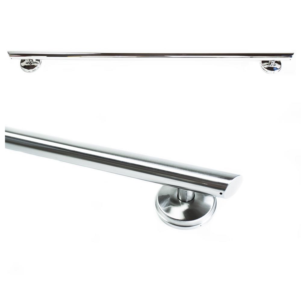 Grabcessories 32 in. x 1.25 in. Straight Decorative Grab Bar with Long ...