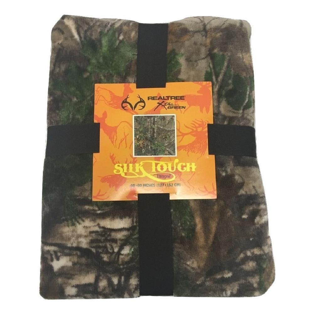 Realtree Xtra Green Polyester Silk Touch ThrowRTXGSILK The Home Depot