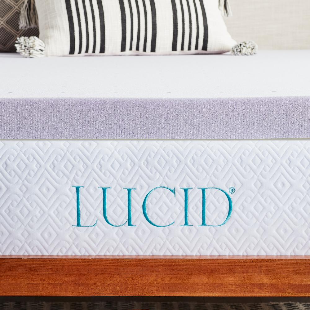 LUCID 2 in. Full Gel Infused Memory Foam Mattress Topper HDLU20FF30GT