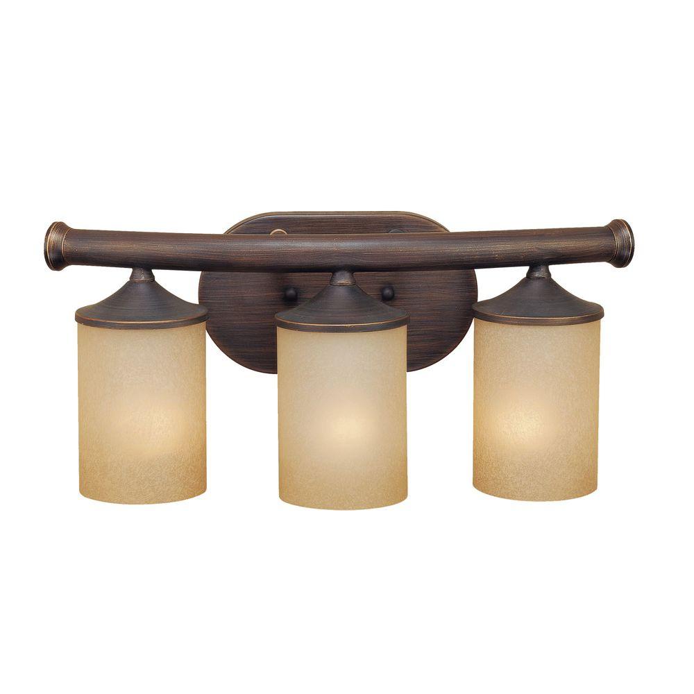 Millennium Lighting 3 Light Rubbed Bronze Vanity Light With Florentine   Rubbed Bronze Millennium Lighting Vanity Lighting 7193 Rbz 64 1000 