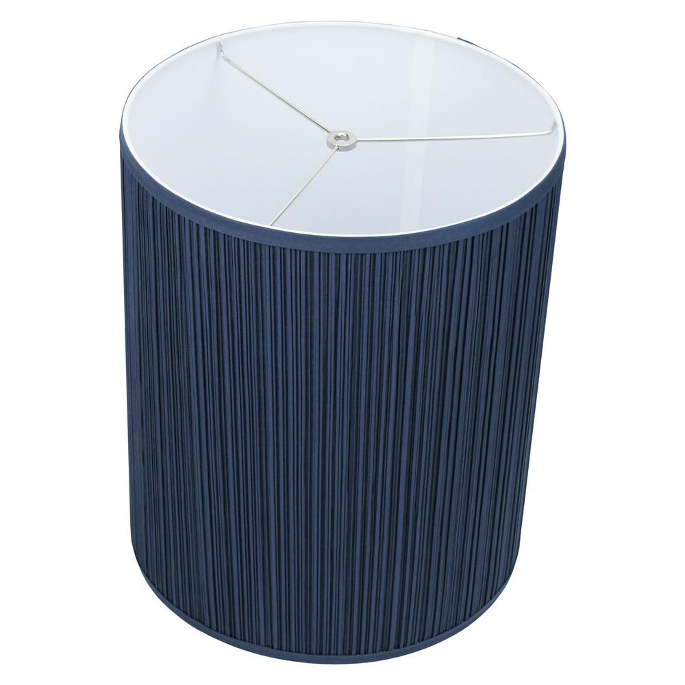 Fenchelshades Com 14 In Top Diameter X Bottom 17 Height Pleated Mushroom Navy Blue Drum Lamp Shade