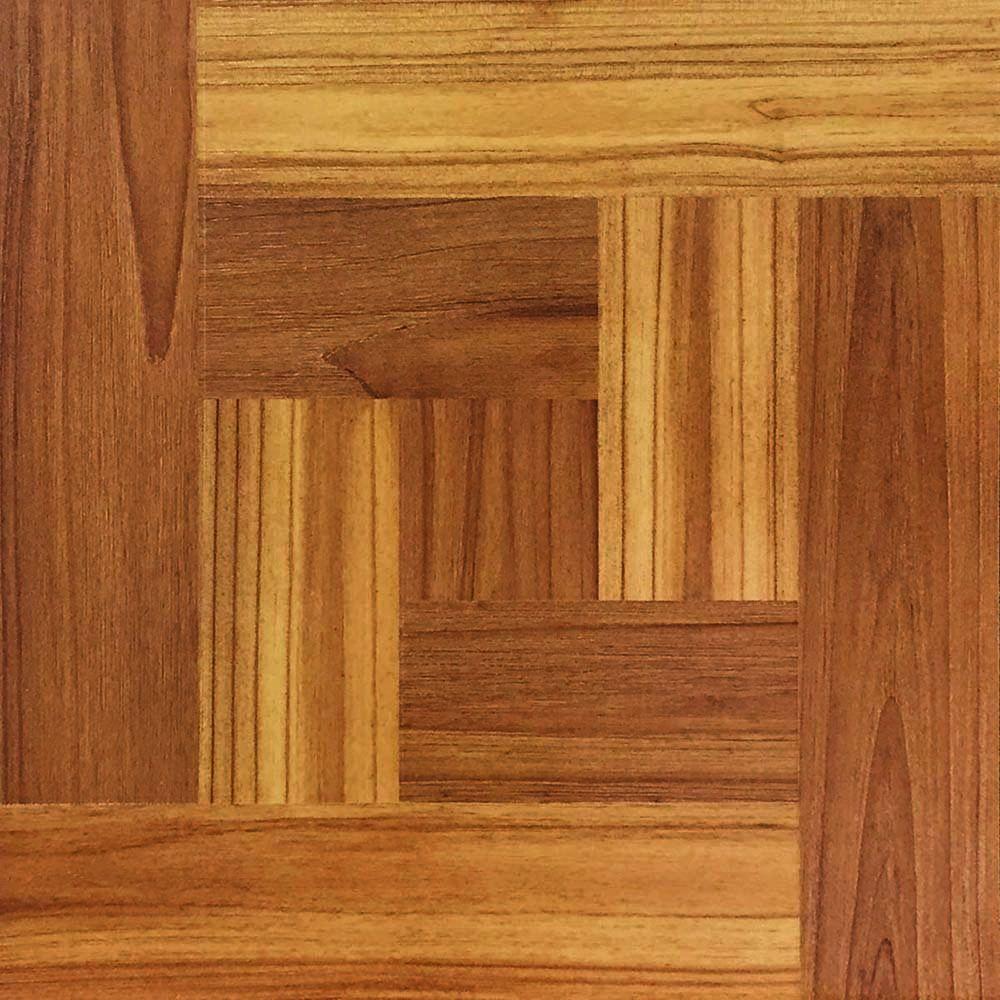 Trafficmaster Brown Wood Parquet 12 In X 12 In Peel And Stick