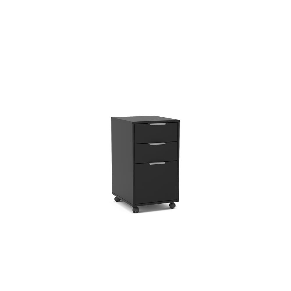 Fresno Black File Cabinet With 3 Drawer 1706400002 The Home Depot