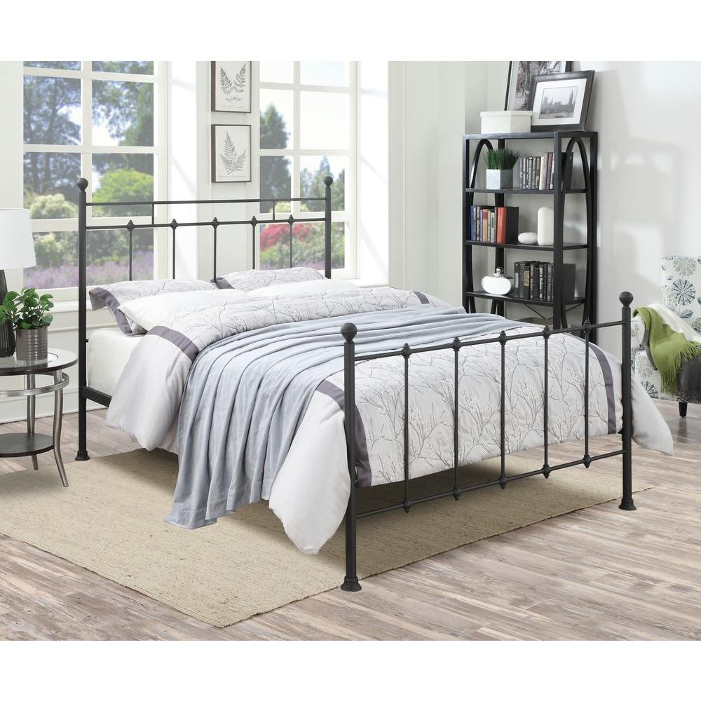 Pri All In 1 Black Queen Bed Frame Ds 2644 290 The Home Depot All In 1 Black Queen Bed Frame