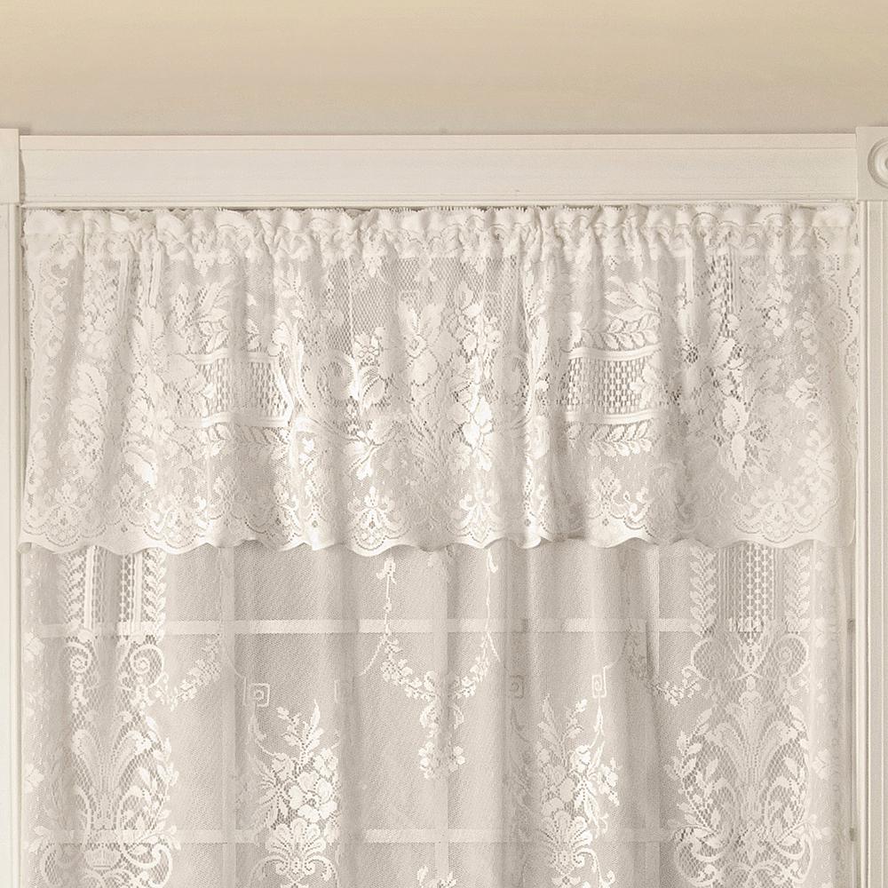 Heritage Lace Kensington 84 in. L Polyester Curtain Panel in White ...