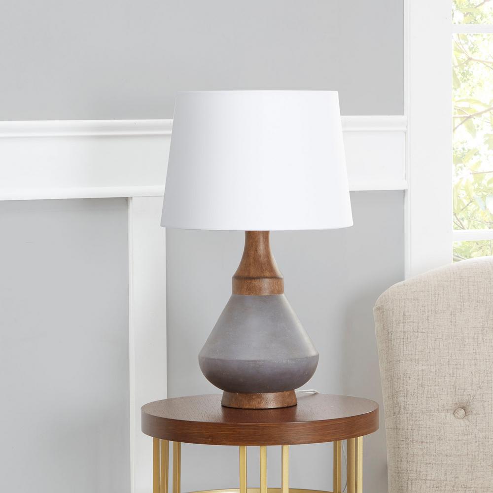 Silverwood Darcy 20 In Gray Table Lamp With Linen Shade Cplt1584 Silverwood Darcy 20 In Gray Table Lamp With Linen Shade
