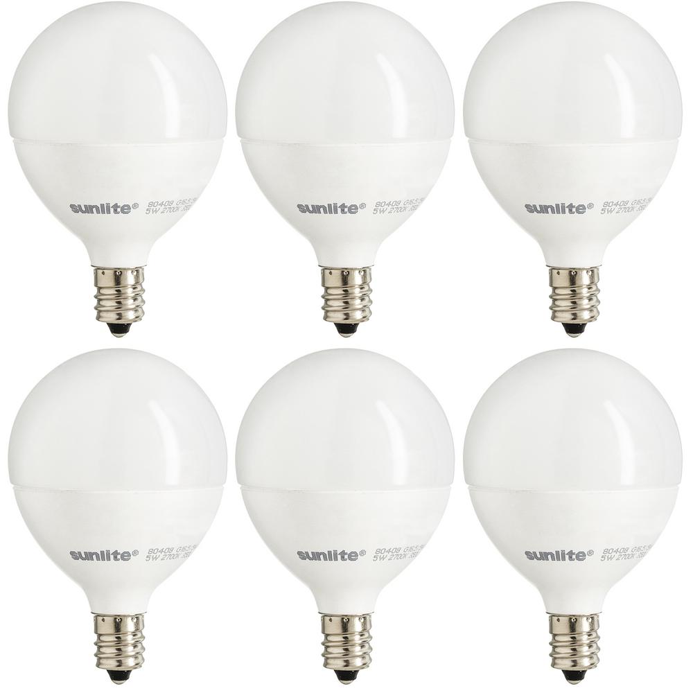 Sunlite 60Watt Equivalent Frost Warm White G16.5 Dimmable LED Light