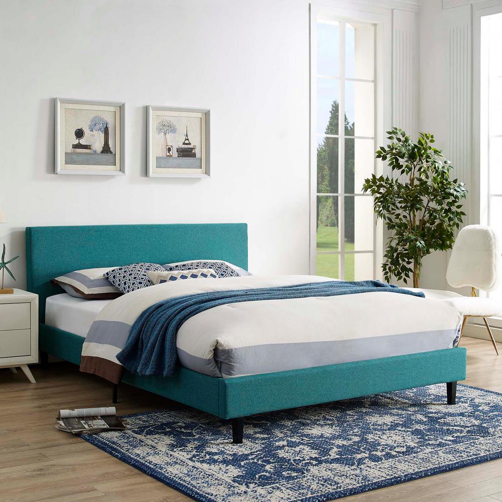 Modway Anya Teal Queen Bed Mod 5420 Tea The Home Depot
