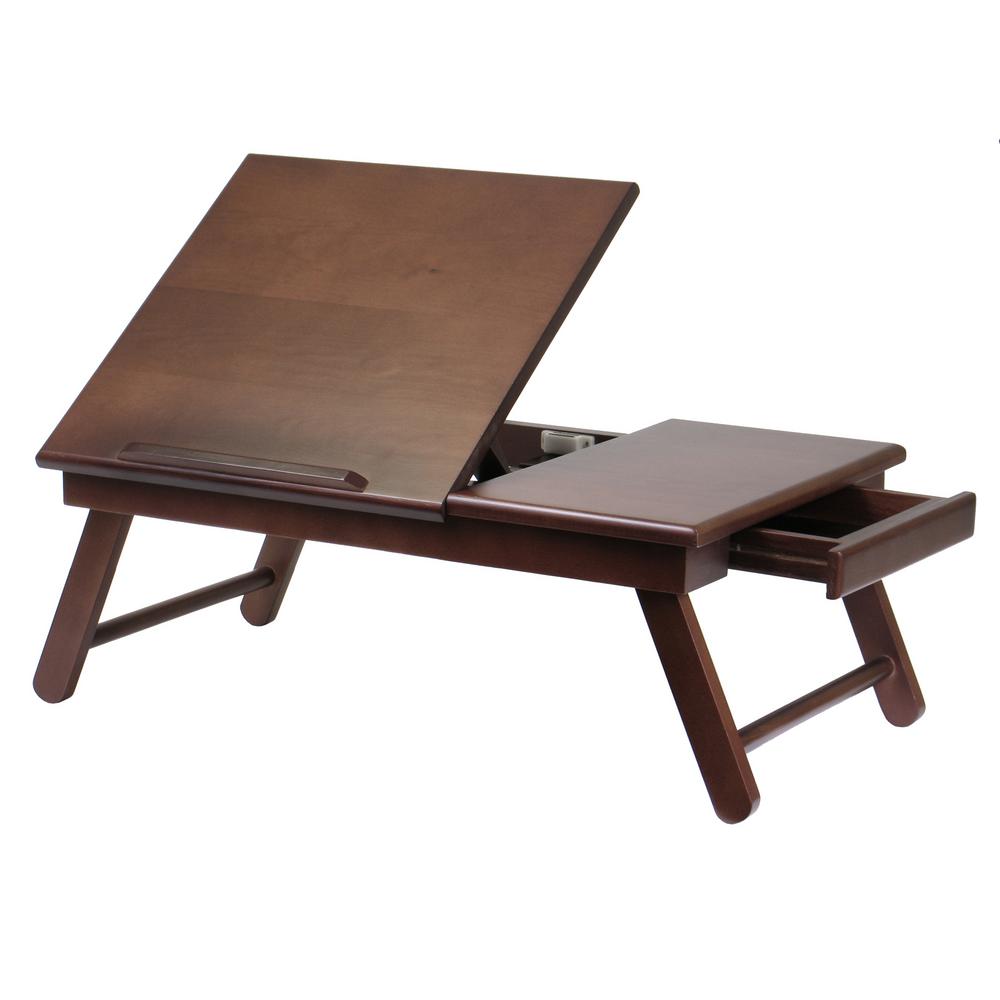 Winsome Alden Lap Desk Flip Top With Drawer Foldable Legs 94623