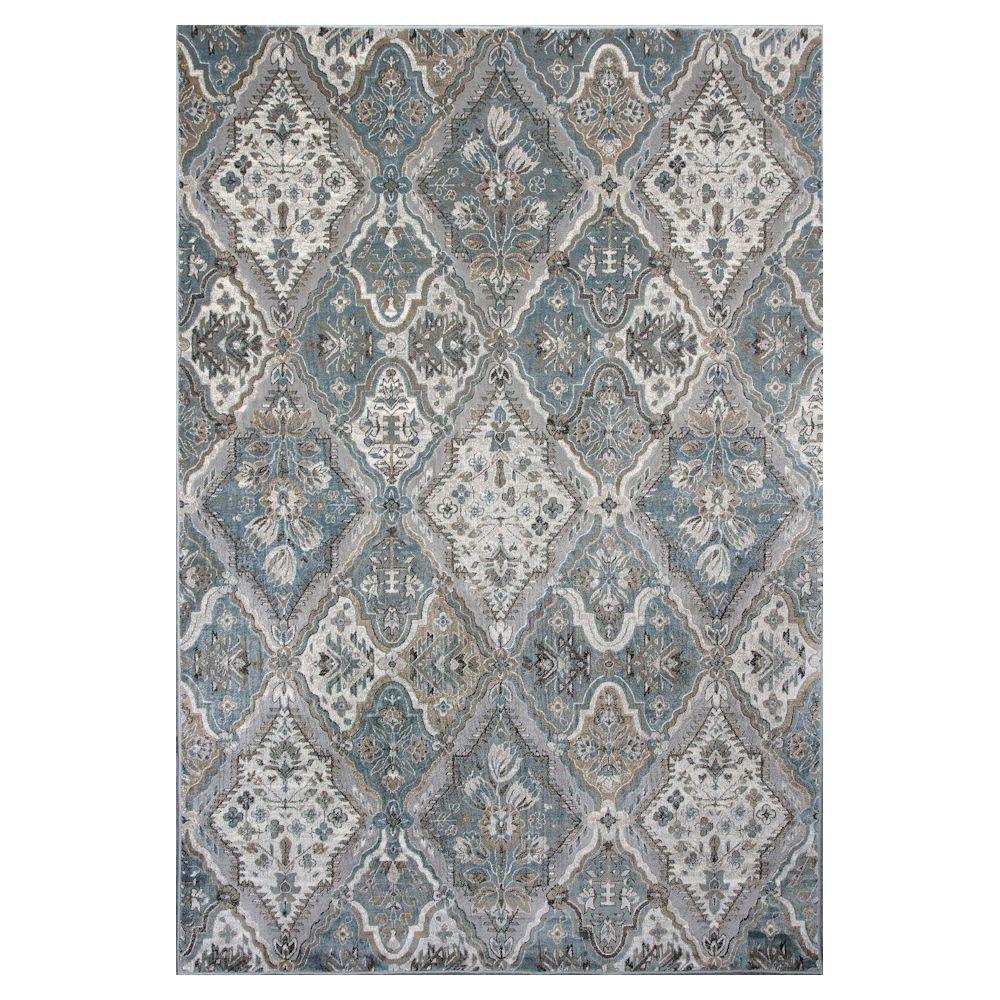 Kas Rugs Vintage Diamond Grey 3 ft. 3 in. x 4 ft. 7 in. Area RugPRO860233X47 The Home Depot
