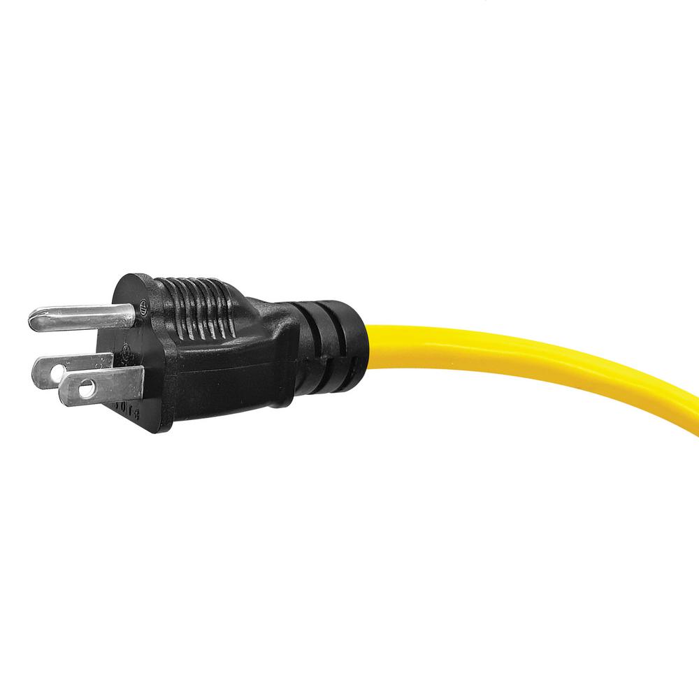 Husky 14 3 50 Ft Yellow Extenstion Cord With 1 000 Lumen Work Light 63050lighthy The Home Depot