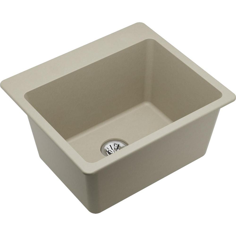Elkay Quartz Classic Perfect Drain DropIn 25 in. Laundry Sink in