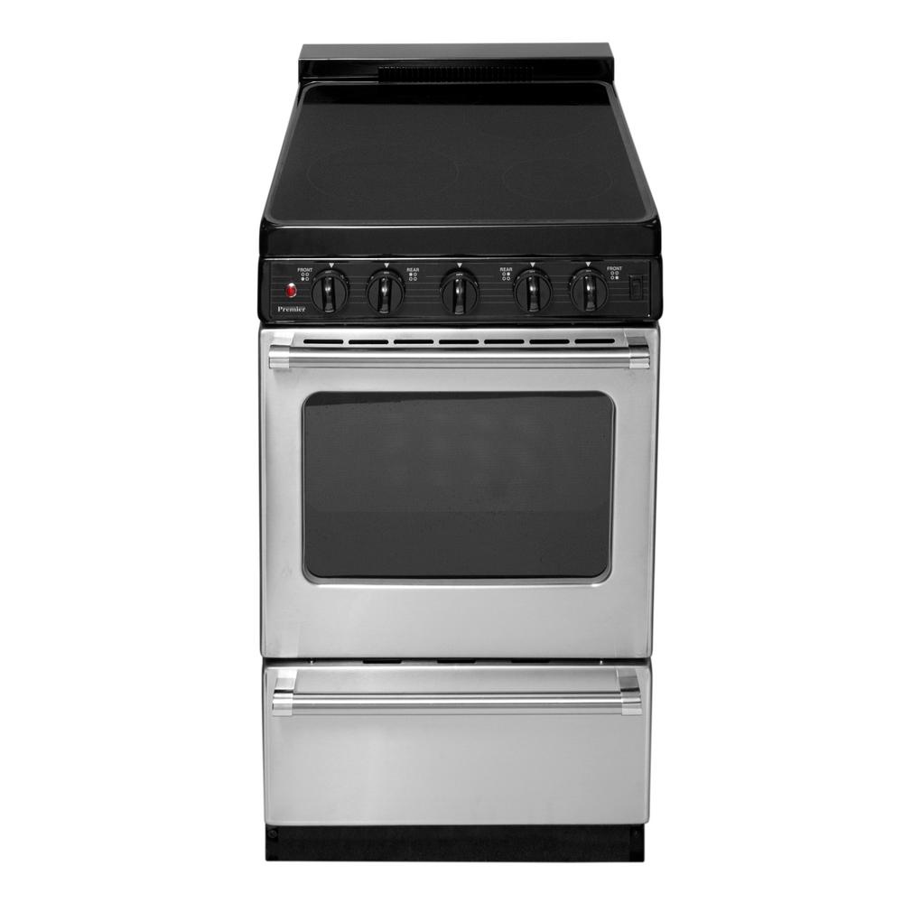 Premier 20 In 242 Cu Ft Freestanding Smooth Top Electric Range In