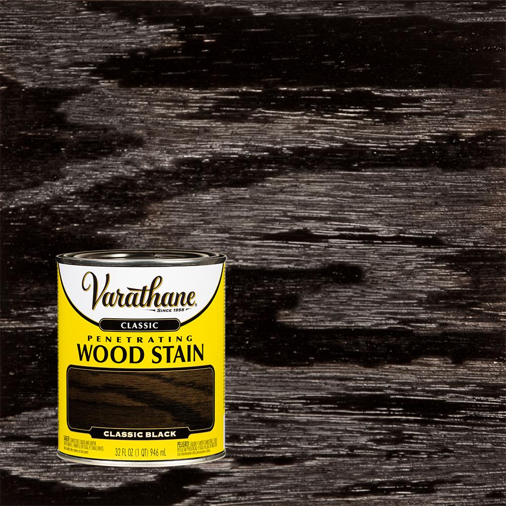 Varathane 1 Qt. Black Classic Wood Interior Stain-349558 - The Home Depot