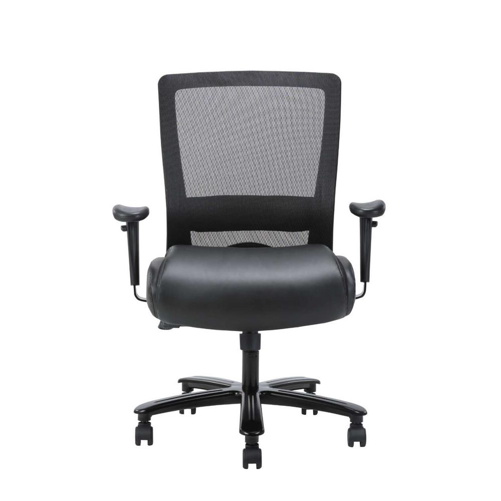 Boss Office Black Mesh Heavy Duty Task Chair 400 Lb Capacity B699 Bk The Home Depot