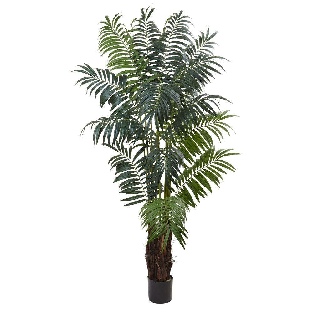 Nearly Natural 7.5 ft. Bulb Areca Palm Tree5454 The Home Depot