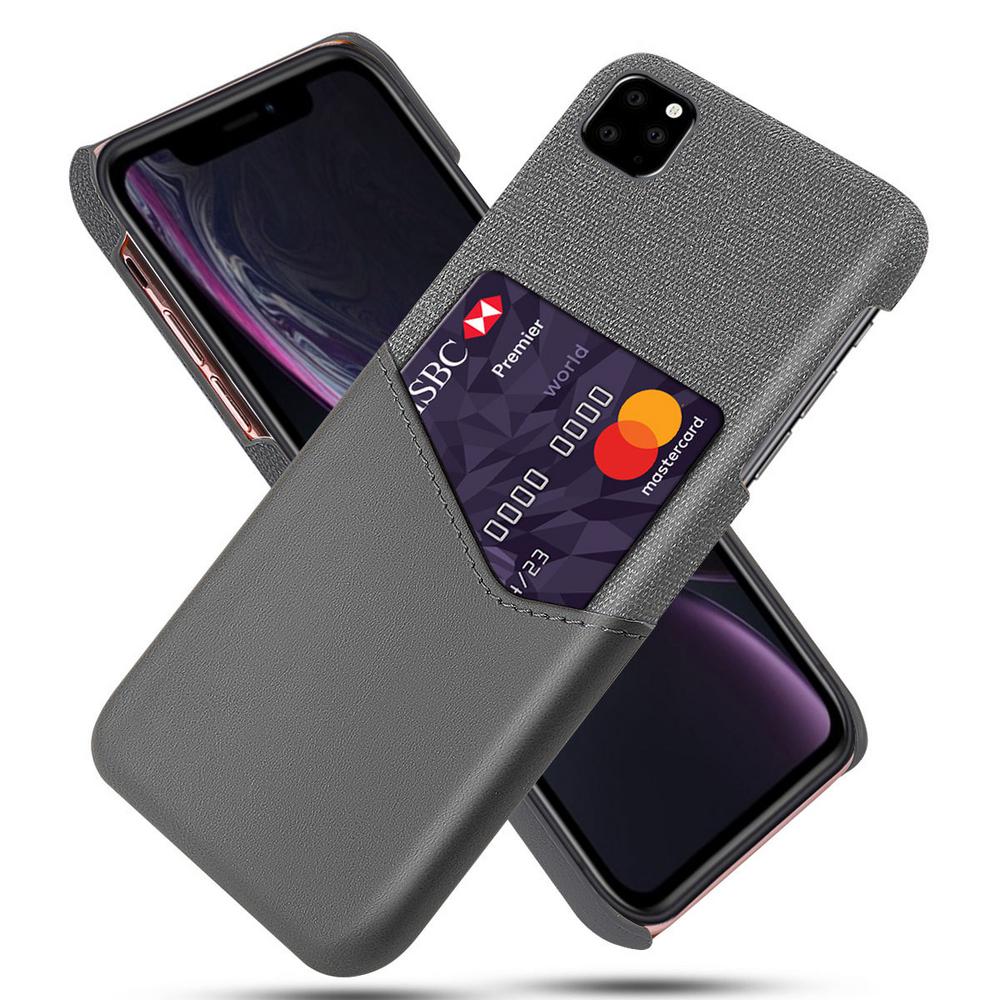 iPM iPhone 11 Credit Card Holder Shock Resistant Fabric Case 11Gray in.IP11CCHOLD11GRY The
