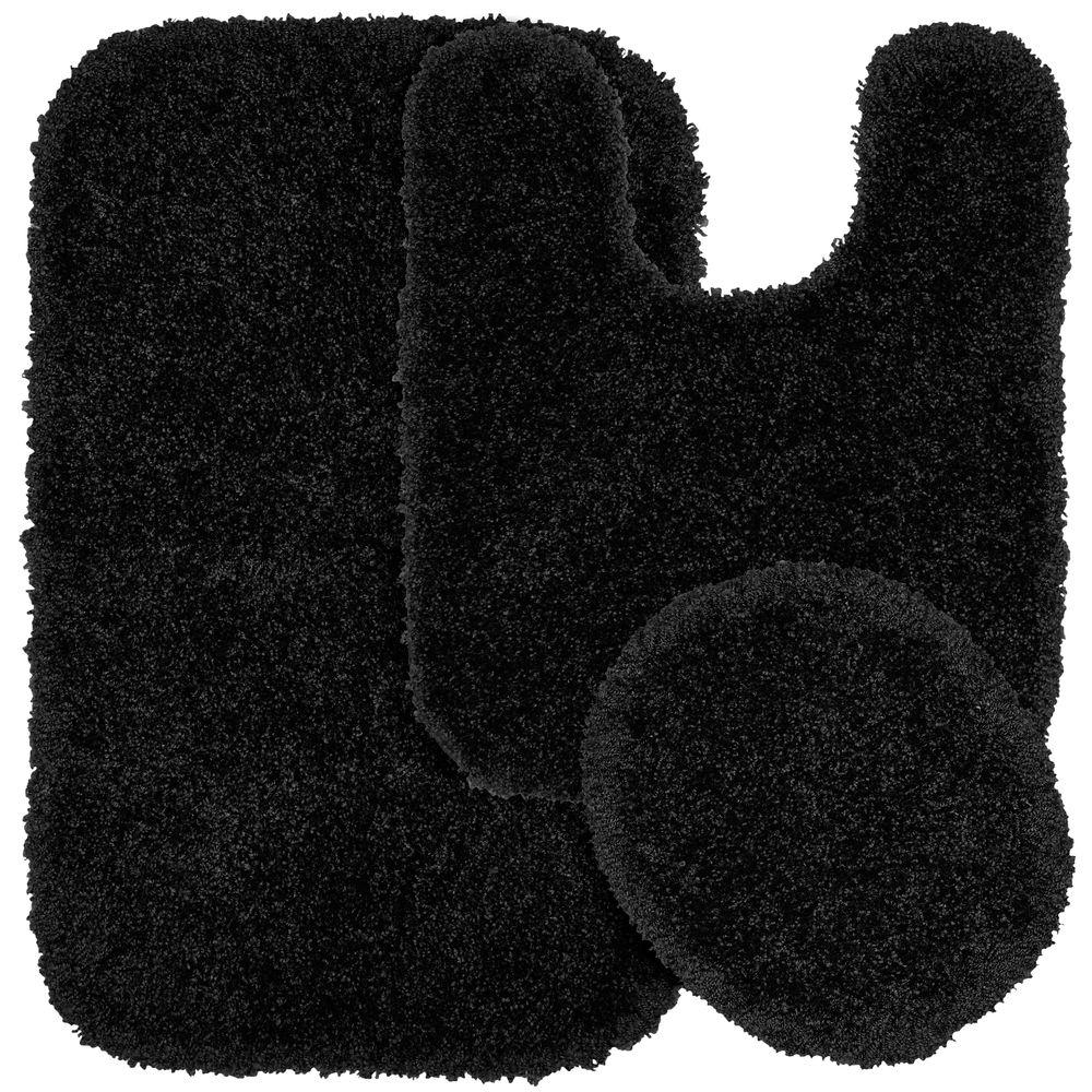 Garland Rug Serendipity Black 21 In X 34 Washable Bathroom 3 Garland Rug Serendipity Black 21 In X 34 Washable Bathroom 3 Piece