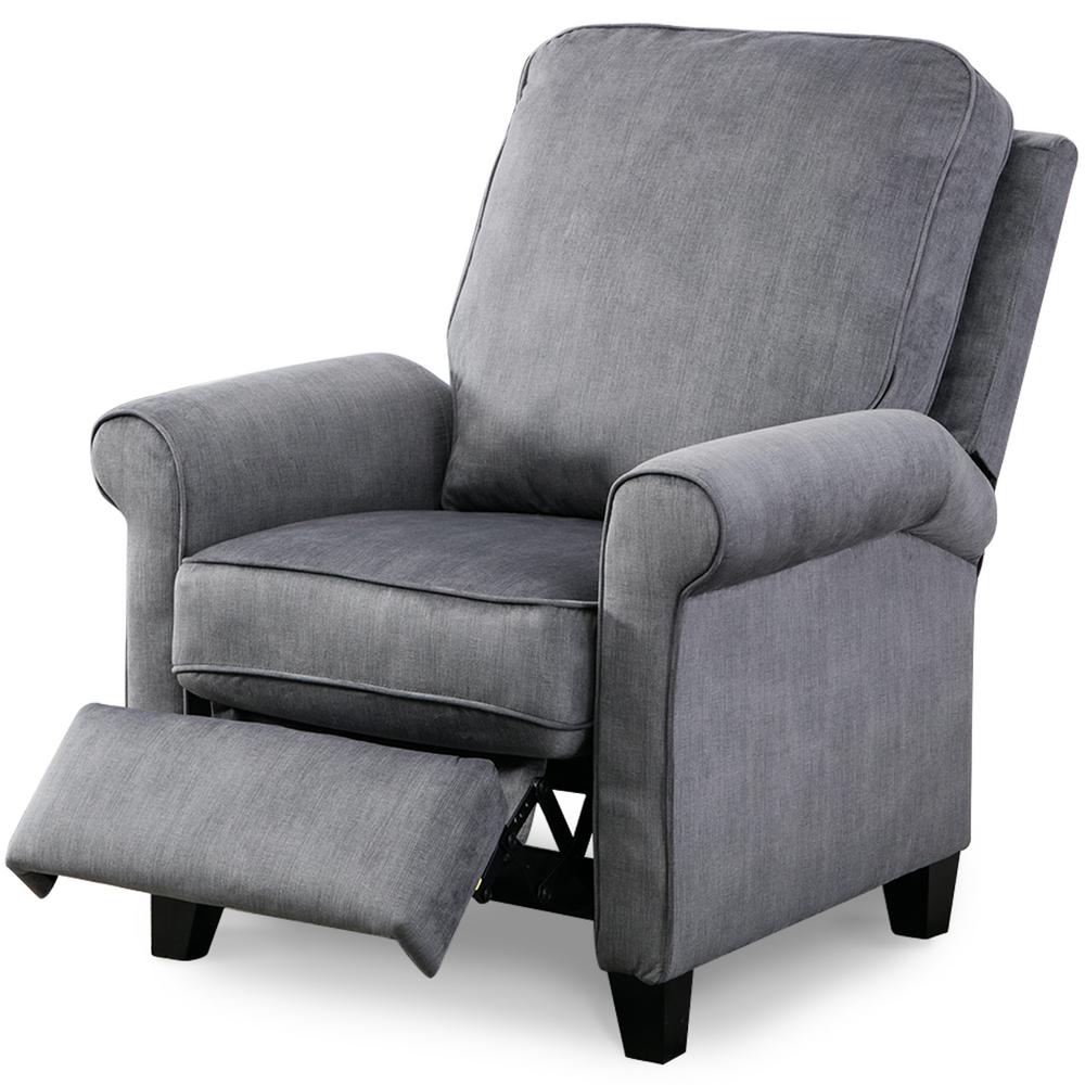 Unbranded Grey Modern Recliner Chair Heavy Duty Reclining Sofa with