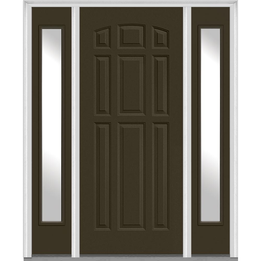 Painted Bronze Doors With Gl Fibergl The Home Depot 64 5 In X 81 75 Left Hand Full Lite Clear 9 Panel
