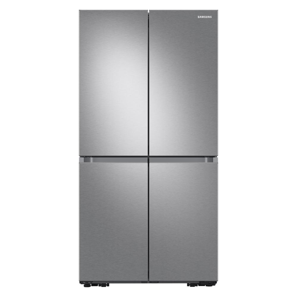 Samsung 23 cu. ft. 4-Door Flex Food Showcase French Door Refrigerator in Stainless Steel, Counter Depth, Fingerprint Resistant Stainless Steel RF23A9671SR