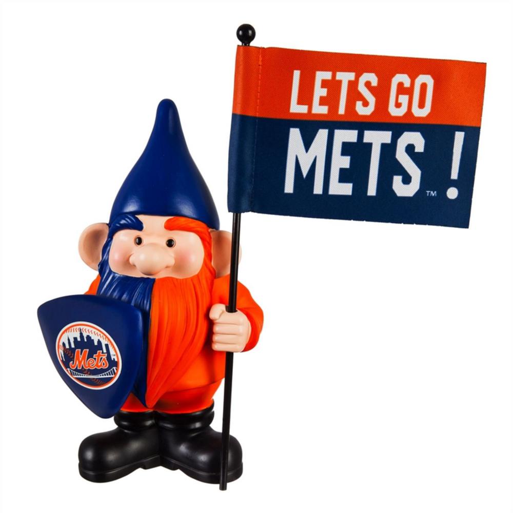case of 12 Evergreen 10 in. x 6 in. New York Mets MLB Garden Gnome with Team Flag