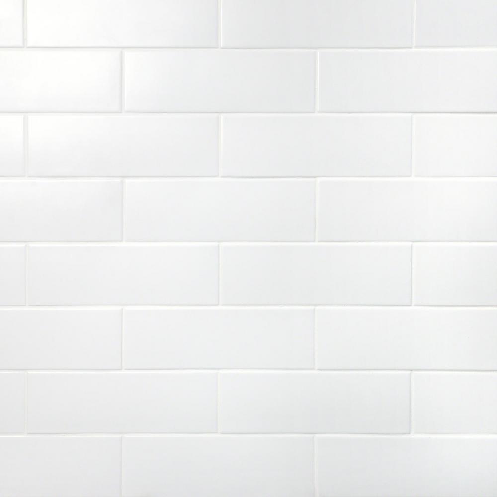Ivy Hill Tile Palmer White 3 in. x 10 in. x 9mm Matte Ceramic Subway ...