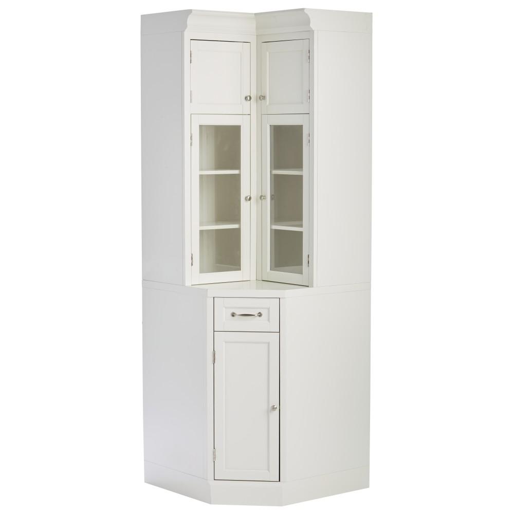 corner unit - white - office storage cabinets - home office