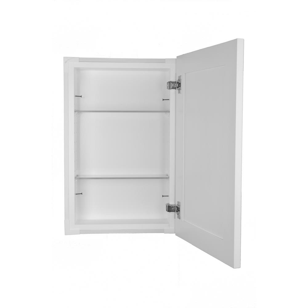 Unbranded Silverton 14 In X 18 In X 4 In Recessed Medicine Cabinet In White Fr 218 White Door The Home Depot