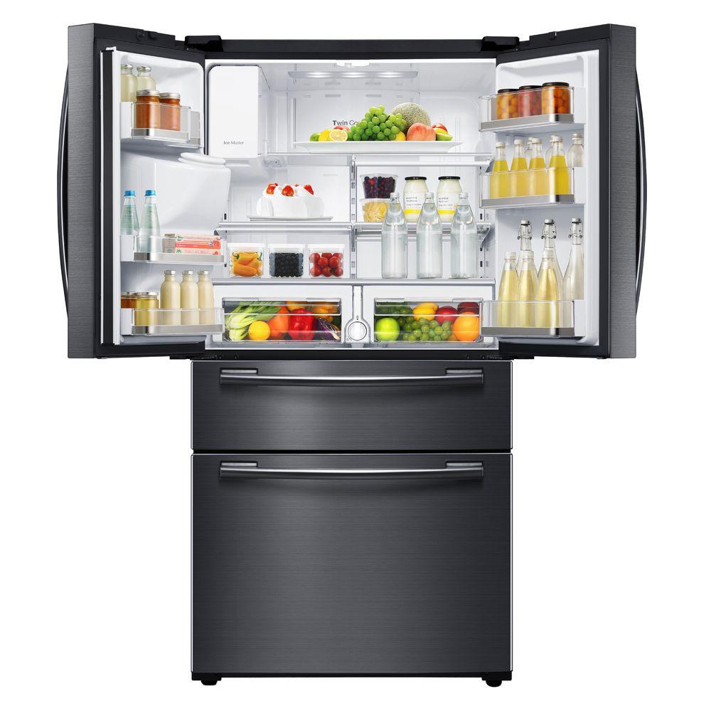 33 Inch Wide - Black Stainless Steel - French Door Refrigerators ...