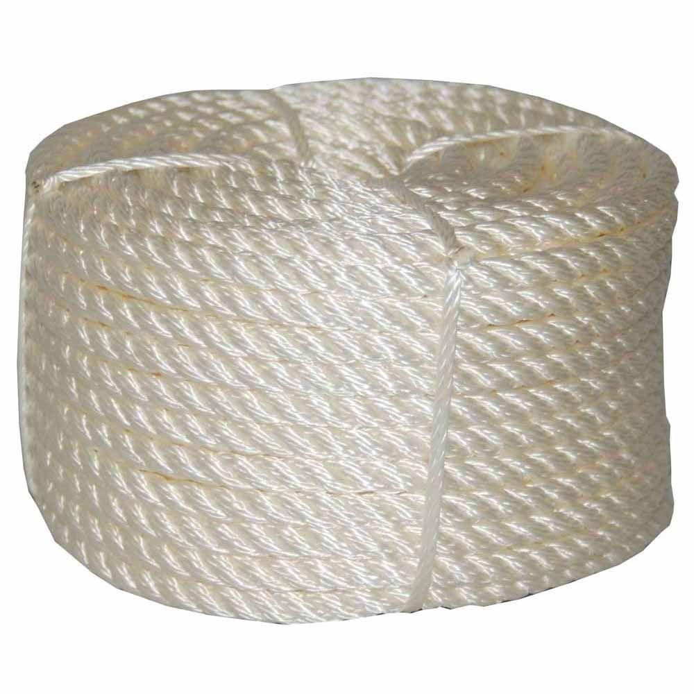 Everbilt 3/8 in. x 100 ft. White Twisted Nylon and Polyester Rope17995