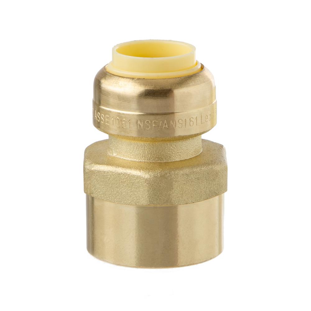 LittleWell 1/2 in. Pushfit x 3/4 in. Female Pipe Thread Brass FittingACPF8FPT12 The Home Depot