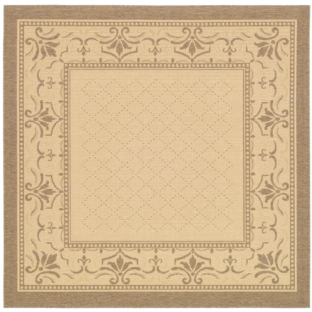 Safavieh Courtyard Natural/Brown 7 ft. x 7 ft. Indoor/Outdoor Square