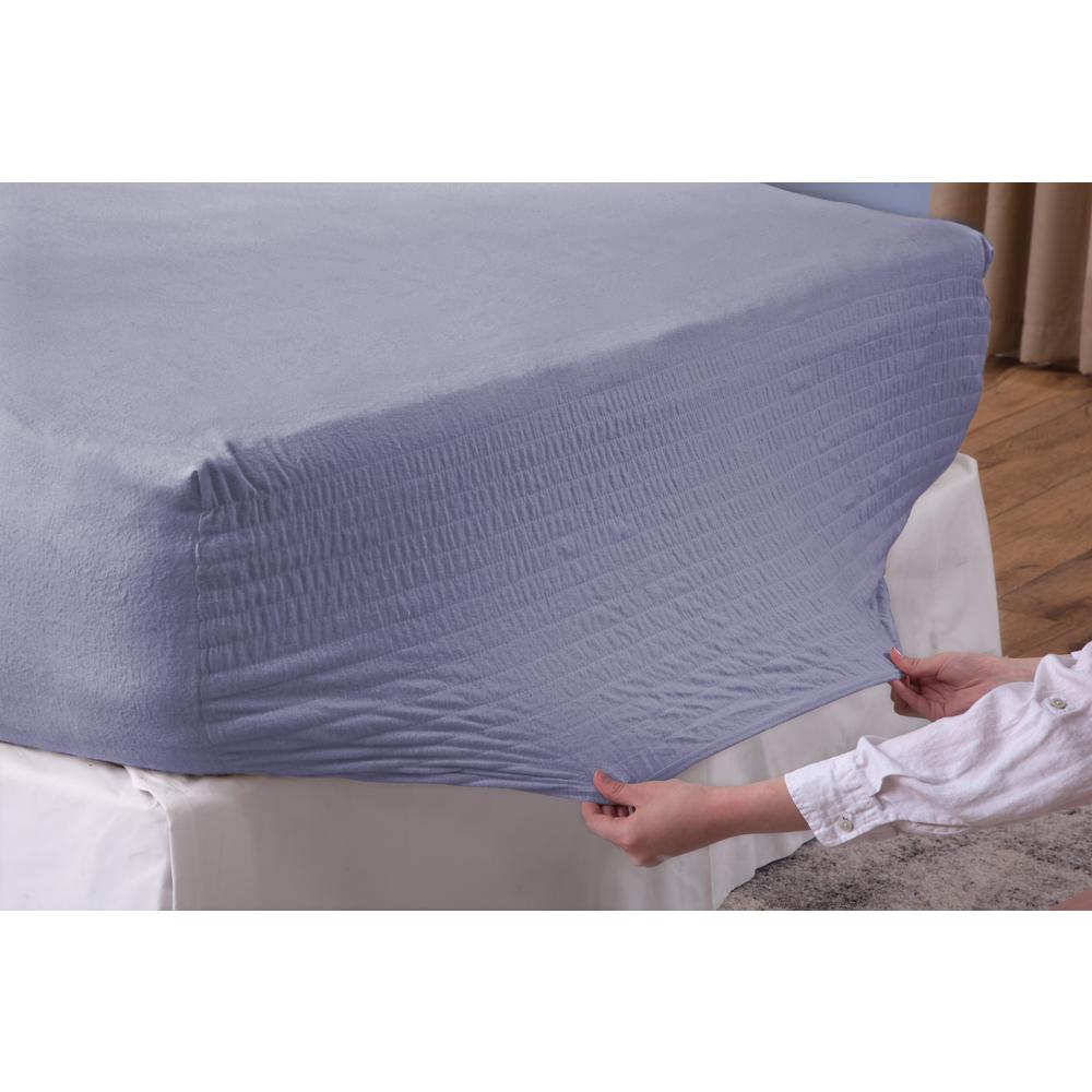 Bed Tite Flannel Bed Tite 4Piece Slate Blue Solid 150 Thread Count