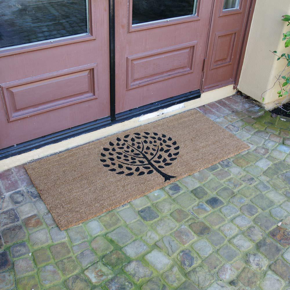 Rubber Cal Modern Landscape 24 In X 57 In Contemporary Door Mat