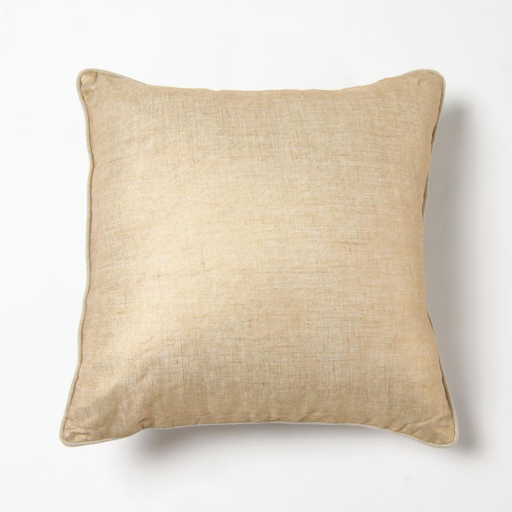 Best Home Fashion Gold Solid Polyester 18 In X 18 In Throw