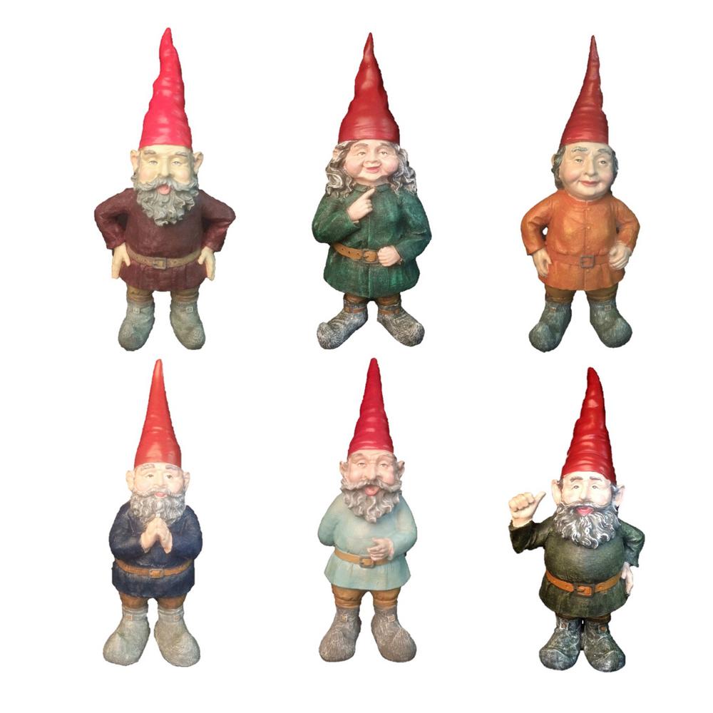 Homestyles Gnomes Of Toad Hollow Merlinand Zeldathe Female Garden Gnome Couple Figurine Statue In H The Home Depot