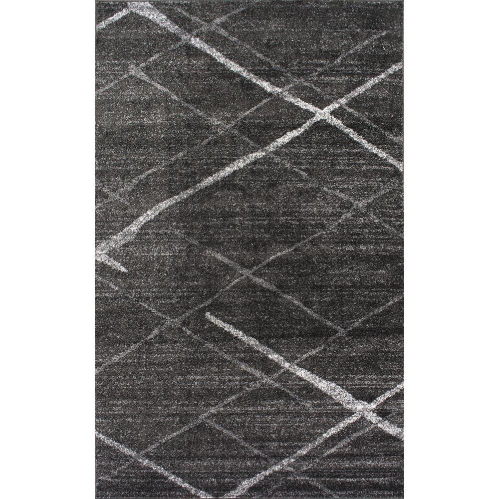 nuLOOM Thigpen Contemporary Stripes Dark Gray 8 ft. x 12 ft. Area Rug