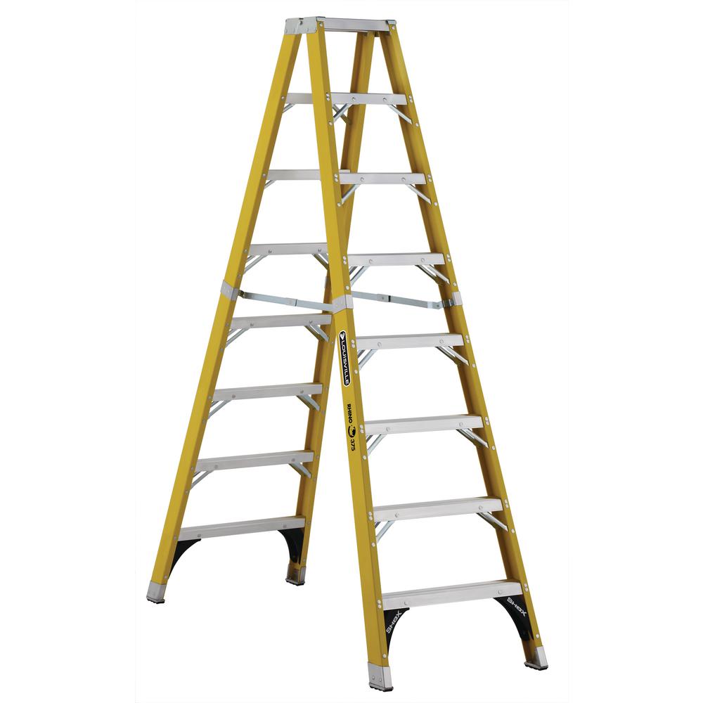 Louisville Ladder 8 ft. Fiberglass Twin Step Ladder with 375 lbs. Load Capacity... by Louisville Ladder