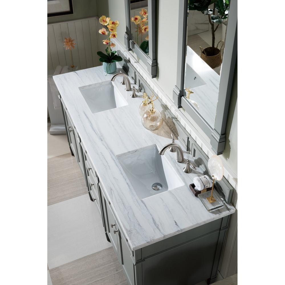 James Martin Vanities Brittany 72 in. Single Vanity in Urban Gray with ...