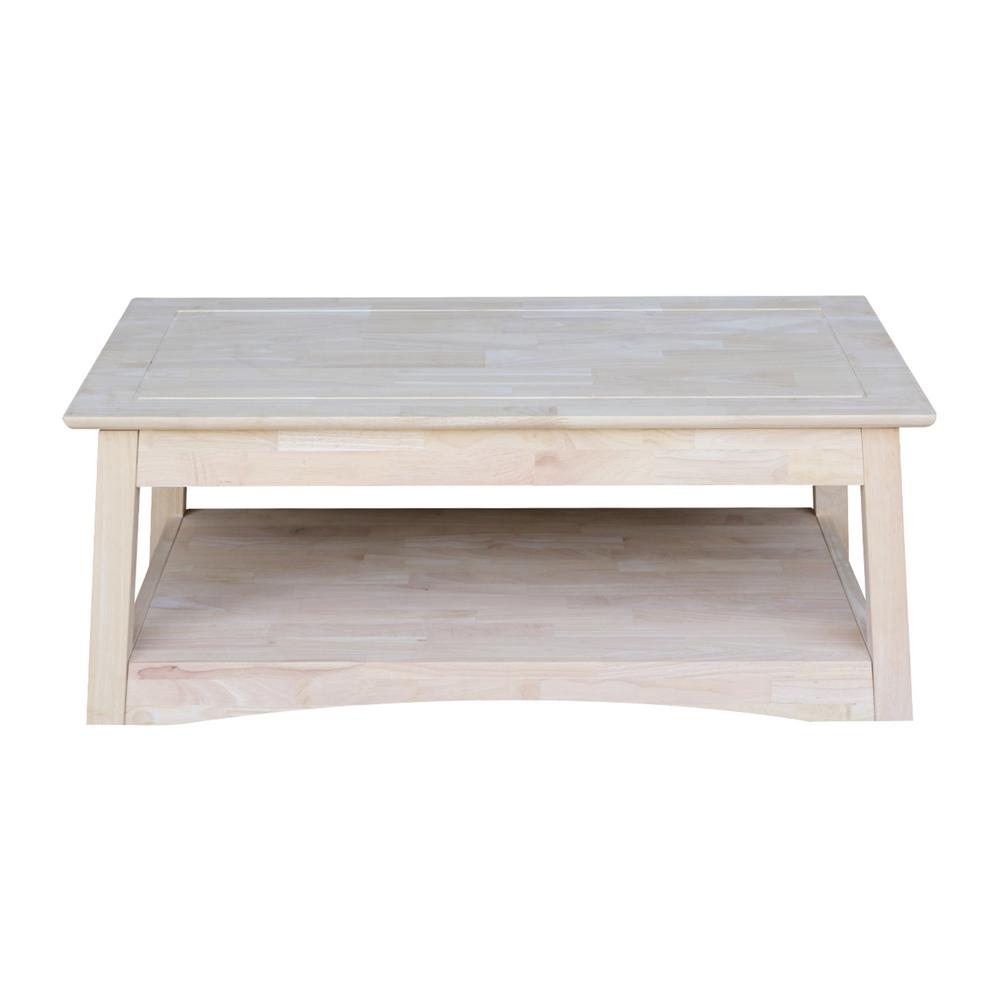 International Concepts Bombay Unfinished Lift Top Coffee Table Ot