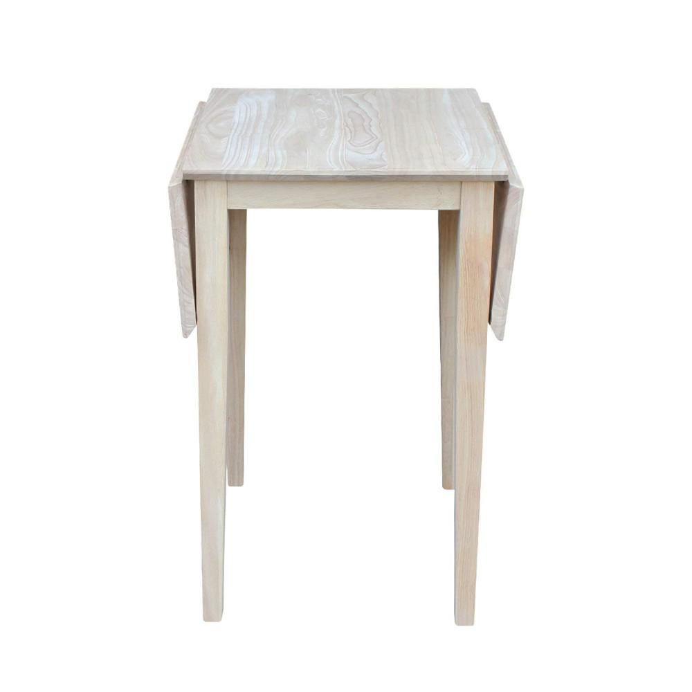 International Concepts Small Drop Leaf Wood Unfinished