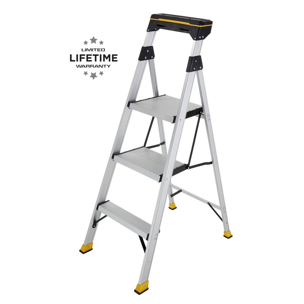 4 5 Ft Aluminum Hybrid Ladder With Tray With 250 Lbs Load Capacity Type I Duty Rating 4 5 Ft Aluminum Hybrid Ladder With Tray With 250 Lbs Load Capacity Type I Duty Rating