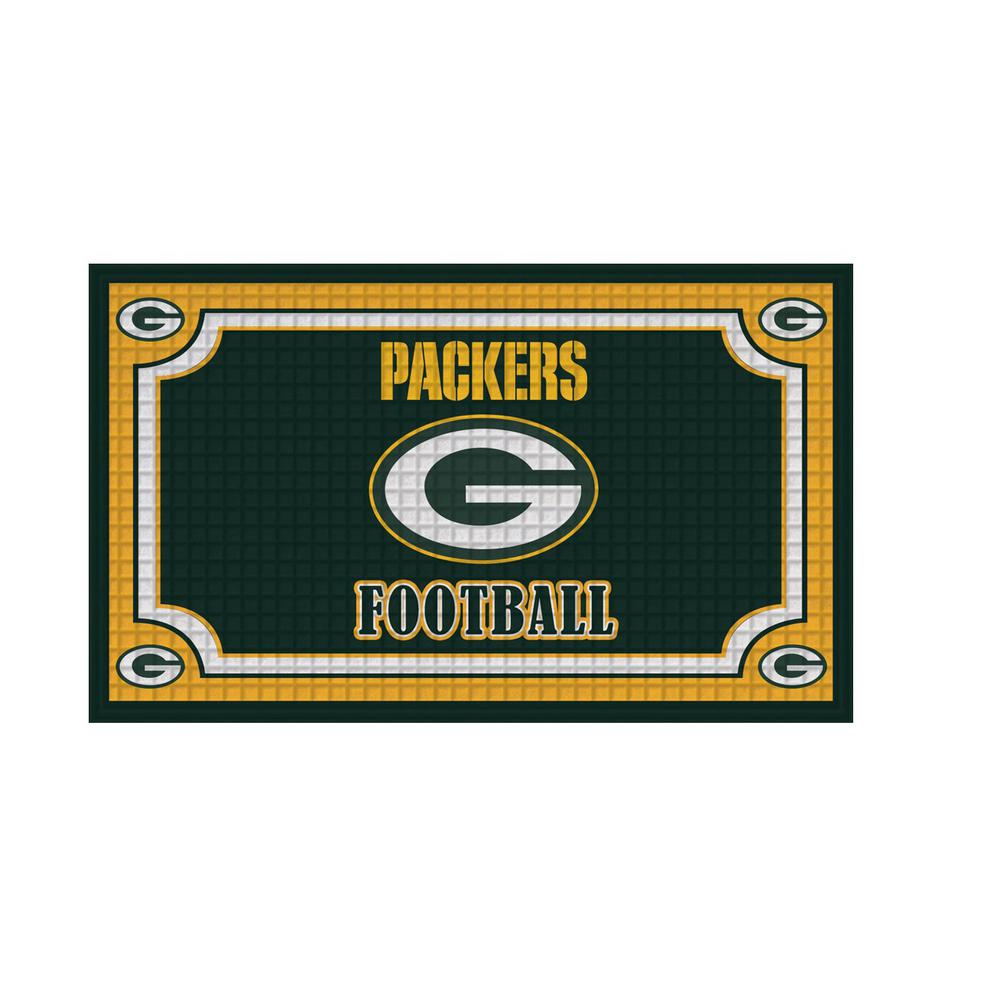 Evergreen Green Bay Packers 18 In X 30 In Embossed Welcome Mat