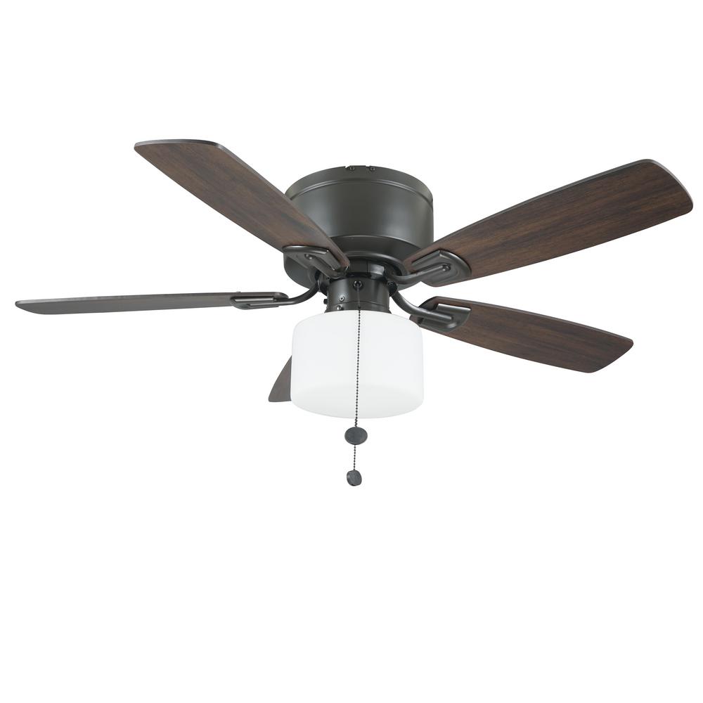 Flush Mount Ceiling Fan With Light Home Depot / Hunter Anslee 46 In