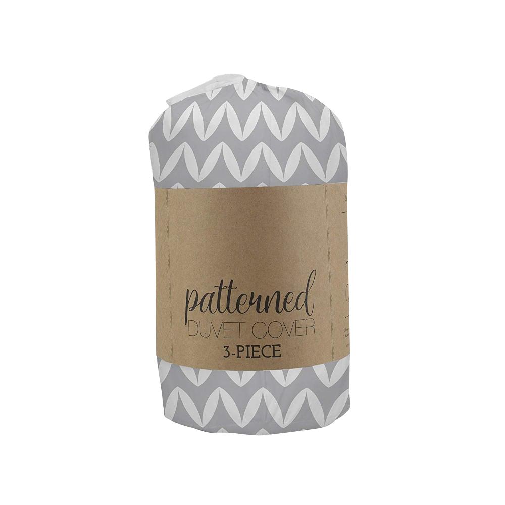 Becky Cameron Puffed Chevron Patterned Performance Light Gray King