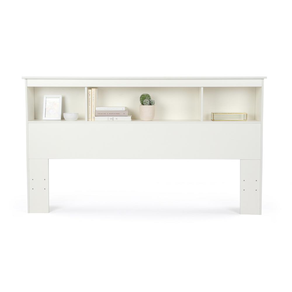 South Shore Vito Full/QueenSize Bookcase Headboard in Pure White