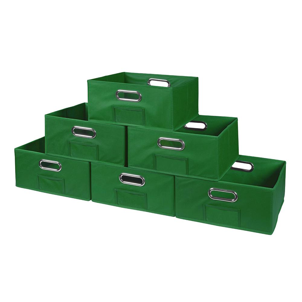 Niche Cubo 12 in. W x 6 in. H Green Folding Fabric Bin (6Pack