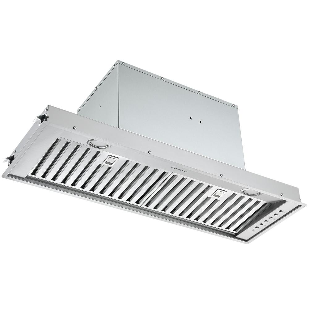 Ancona Inserta Euro 36 in. 650 CFM Ducted Insert Range Hood with Night Light FeatureAN1340